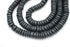 Black Coconut Shell Beads, 10mm, Heishi